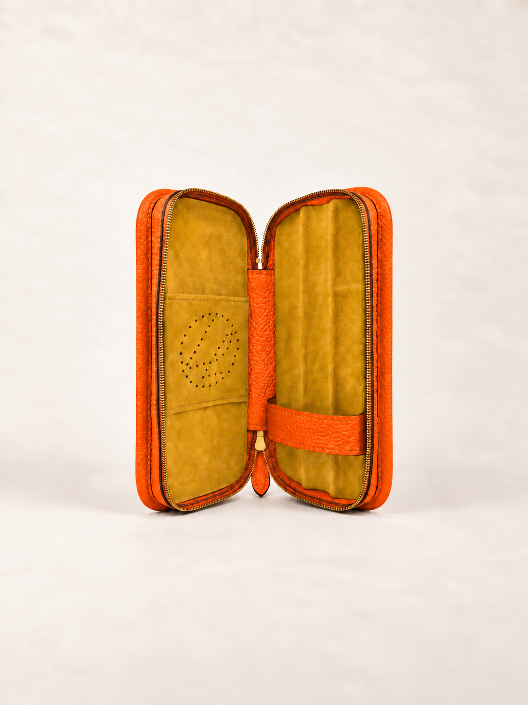 Coffret 3 cigares orange grainé