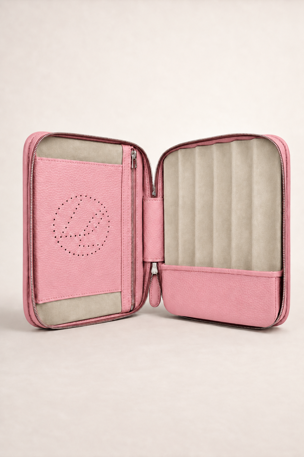 6-cigars case grained pale pink
