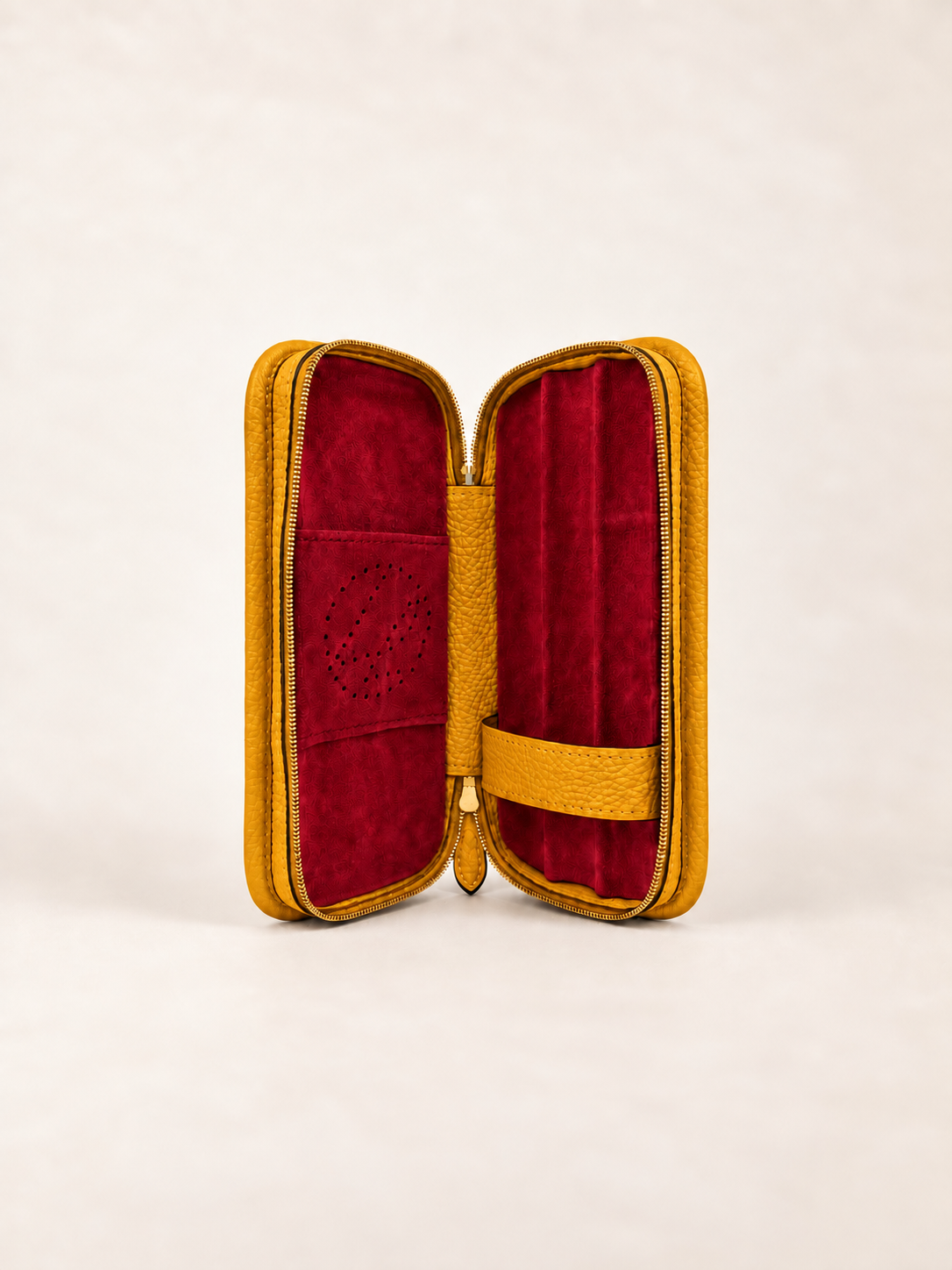 3-cigars case grained safran