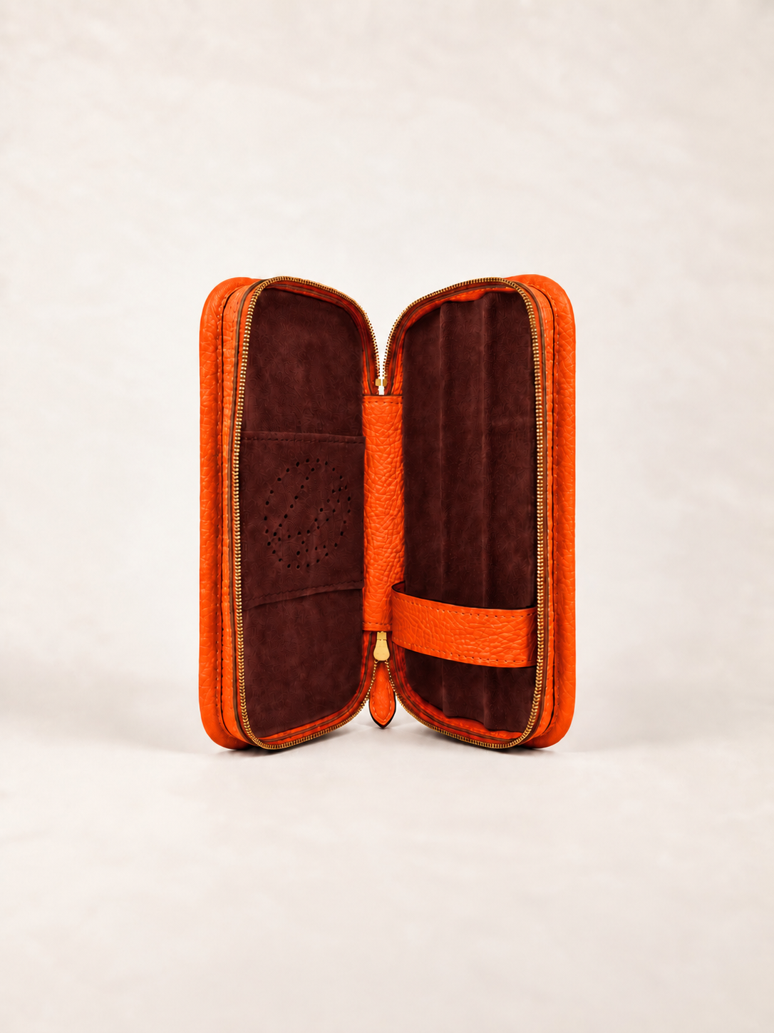 Coffret 3 cigares orange grainé