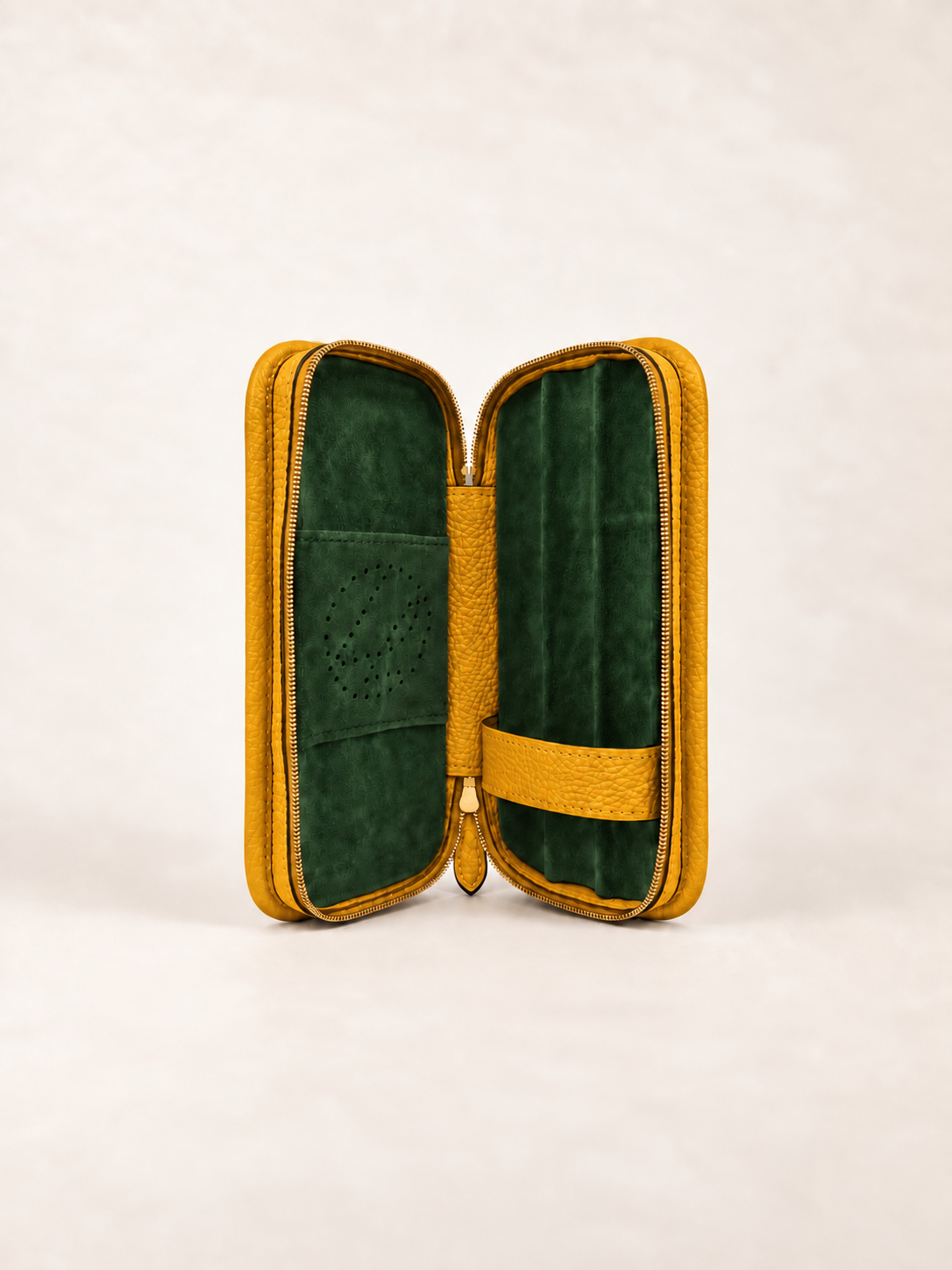 3-cigars case grained safran