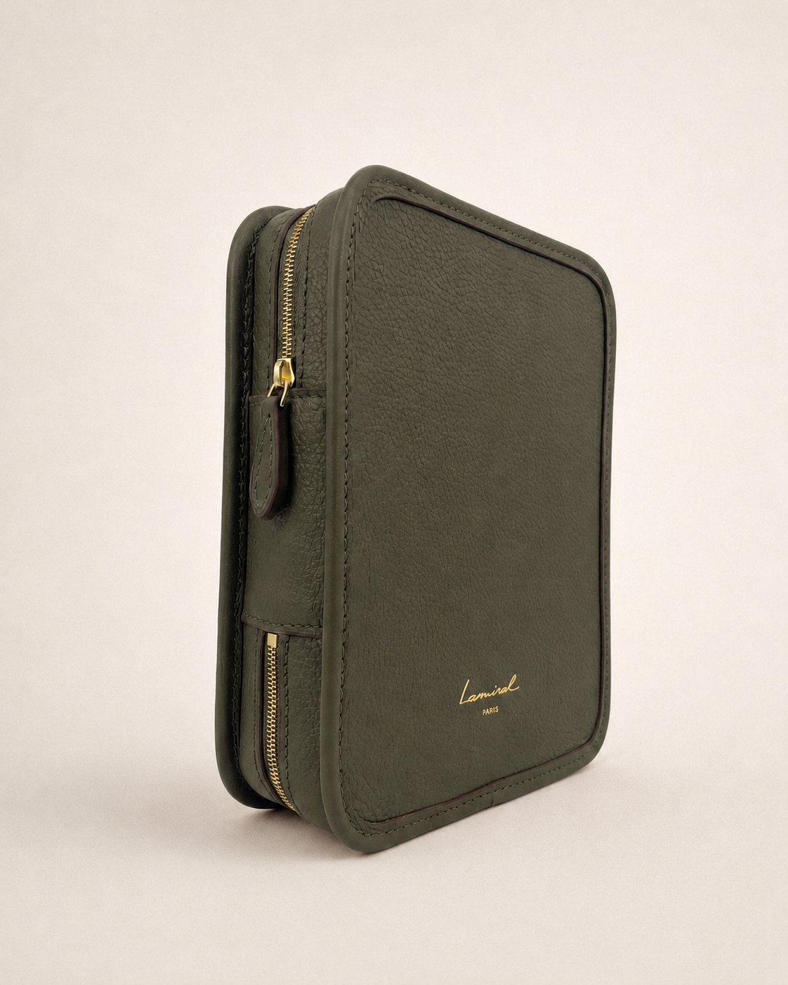 6-cigar case grained kaki 