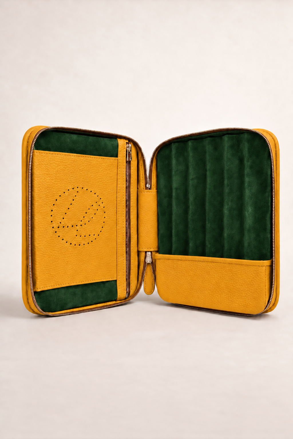 6-cigars case grained safran