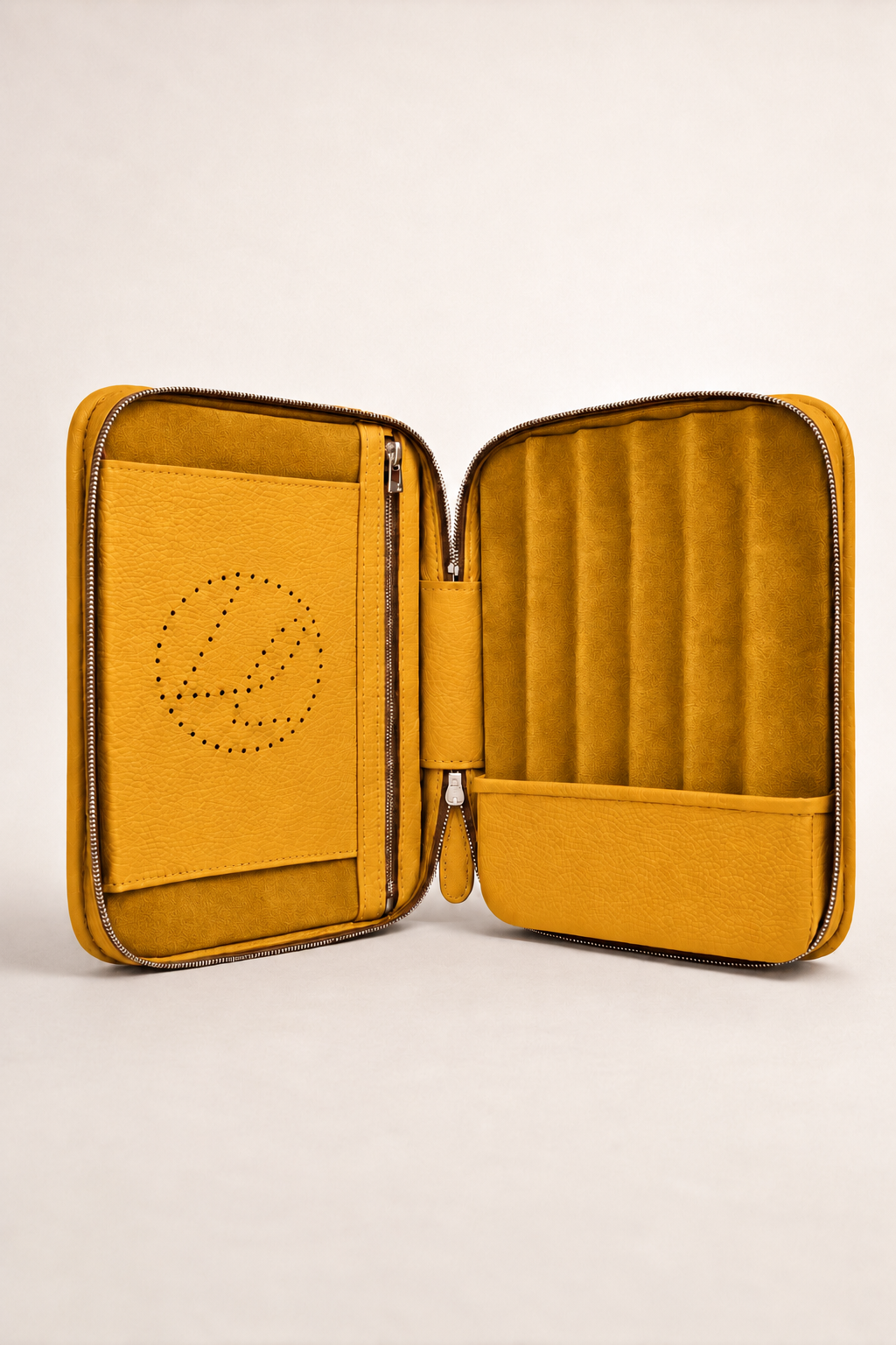 6-cigars case grained safran