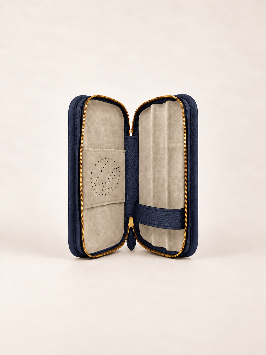 3-cigars case grained sapphire