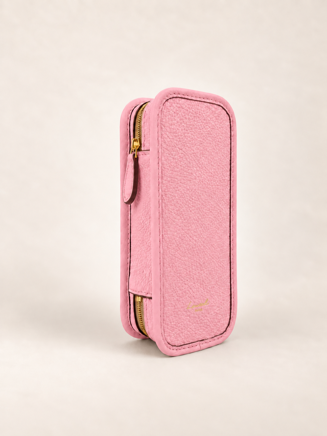 3-cigars case grained pale pink
