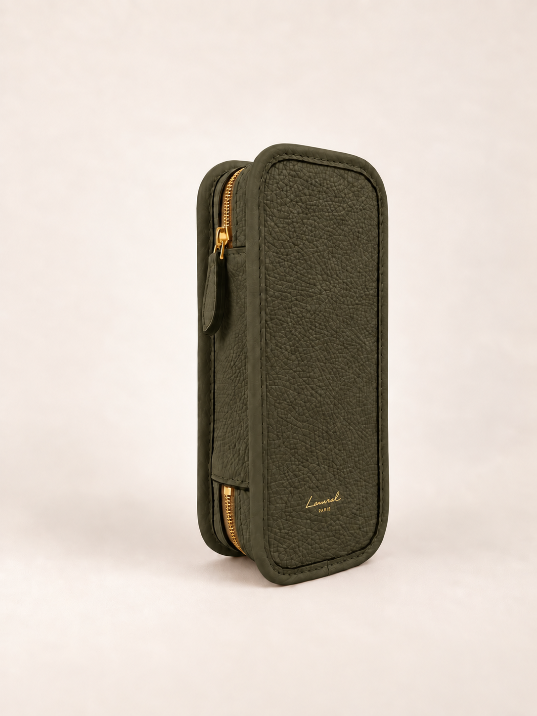 3-cigars case grained kaki