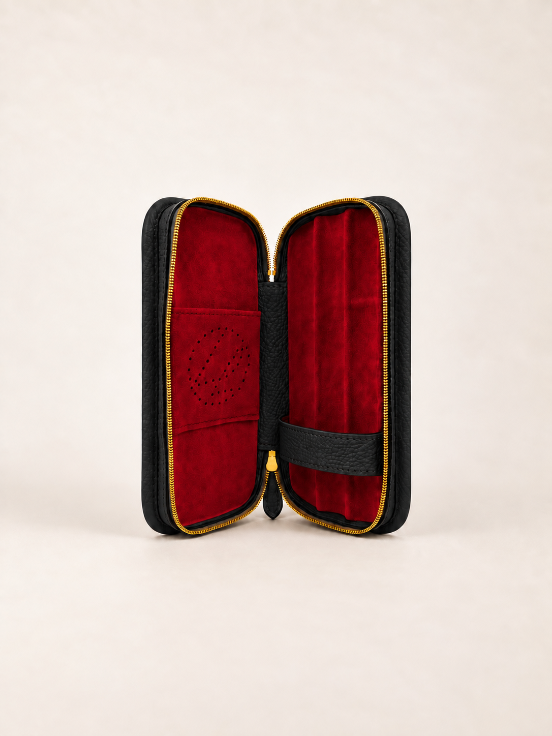 3-cigars case grained black
