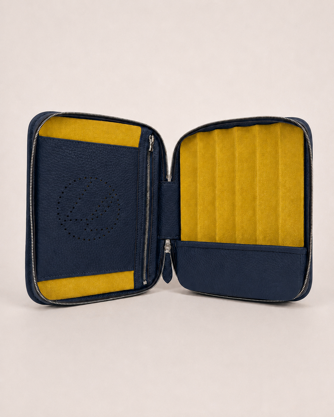 6- cigars case grained sapphire