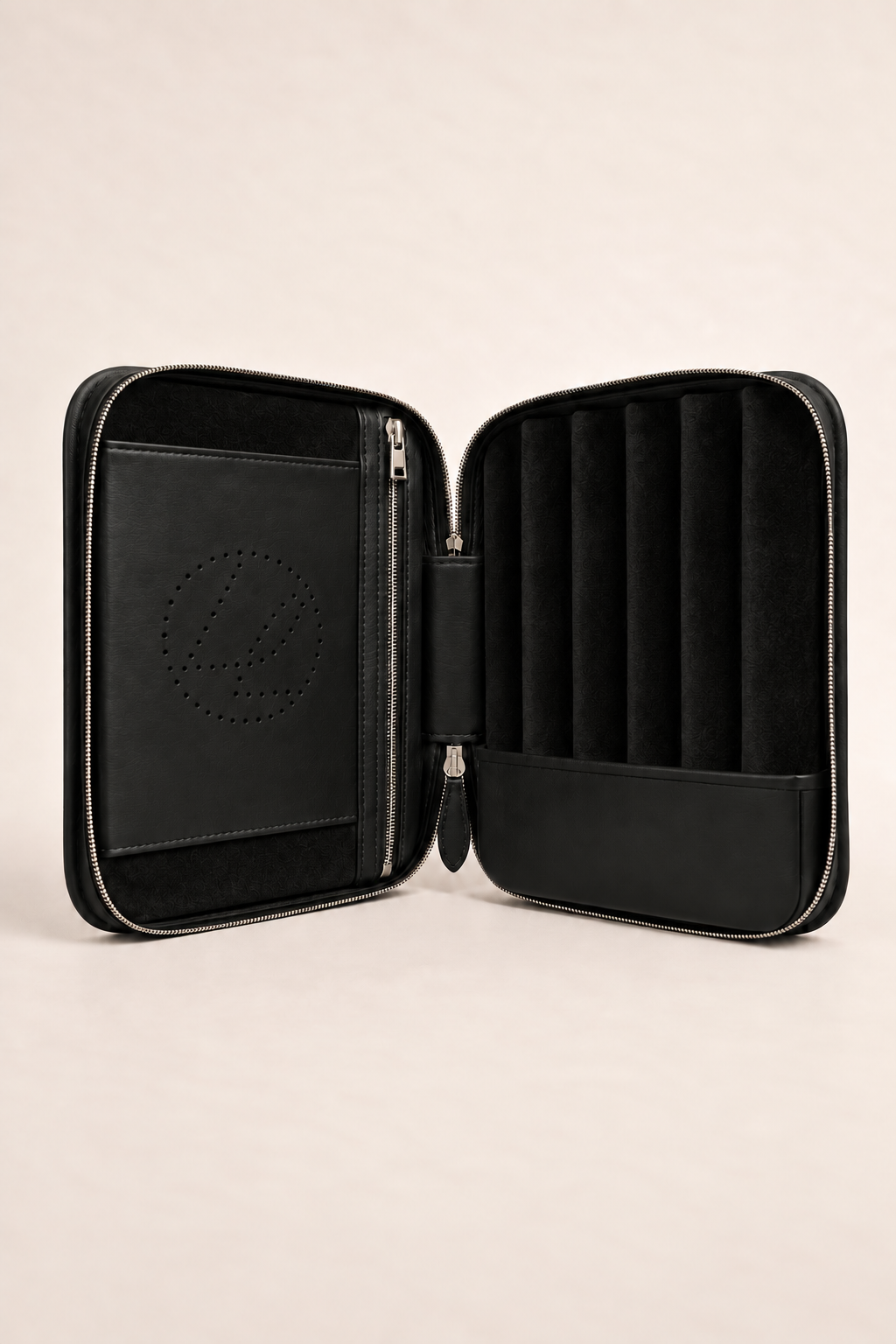 6-cigars case black smooth