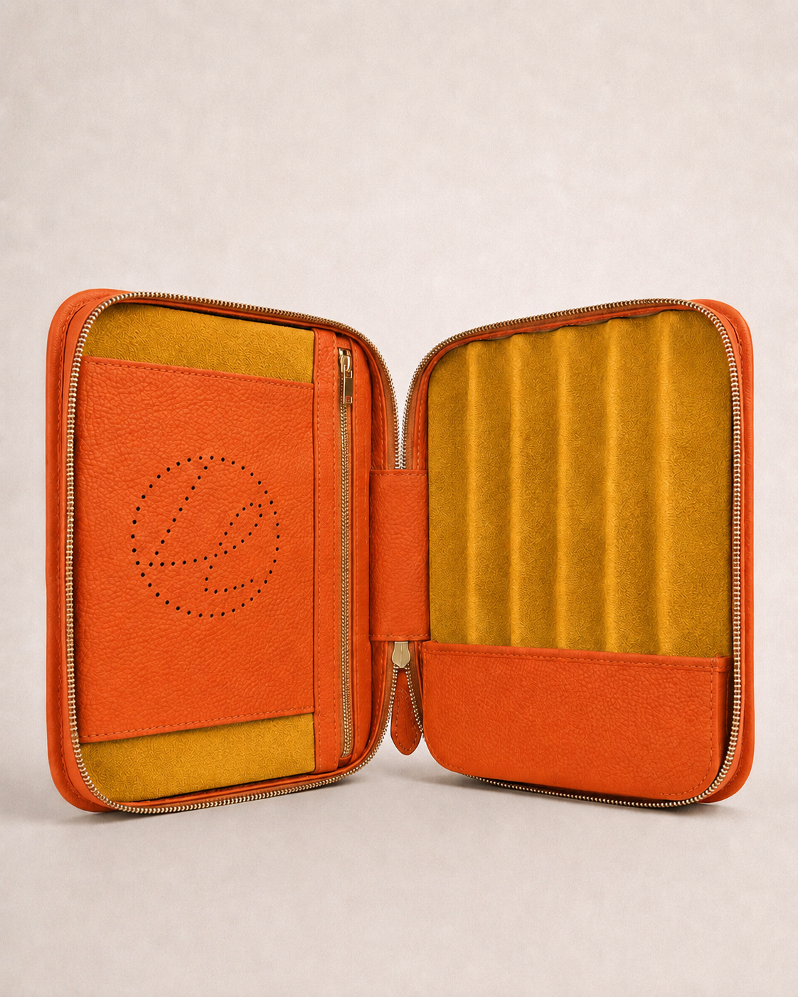 Coffret 6 cigares orange grainé