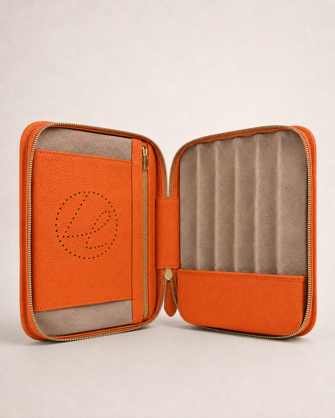 Coffret 6 cigares orange grainé