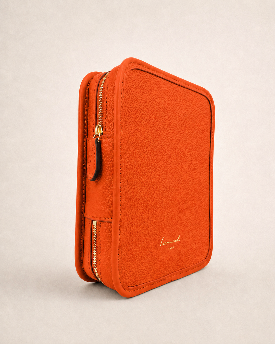 6-cigars case grained orange 