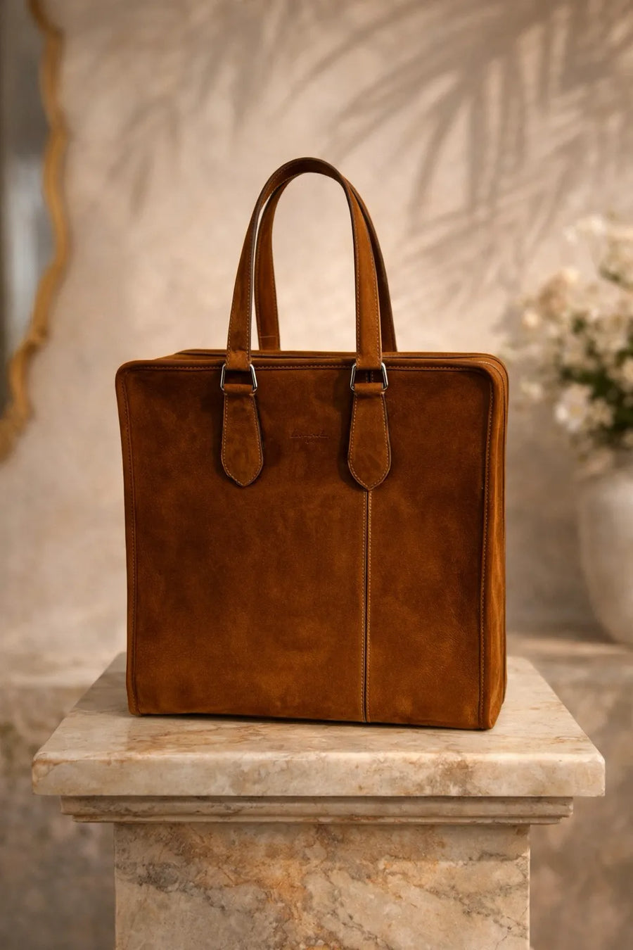 Sac Lamiral en velours havane